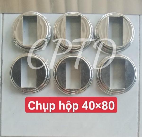 CHỤP HỘP 40x80 INOX304 ( TRÒN NGOÀI, CHỤP ĐẾ 3 TẦNG)