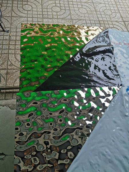 TẤM SÓNG NƯỚC INOX MÀU TRẮNG