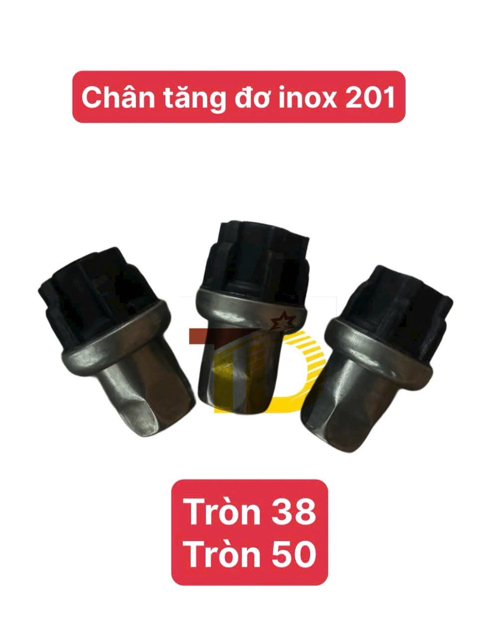 CHÂN TĂNG ĐƠ INOX TRÒN 38