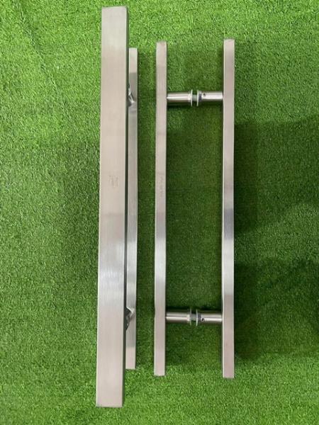 TAY KÍNH CƯỜNG LỰC INOX HỘP CHỮ H