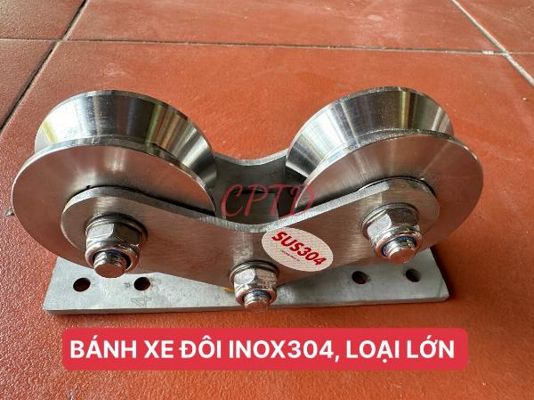 BÁNH XE ĐÔI INOX304, LOẠI LỚN