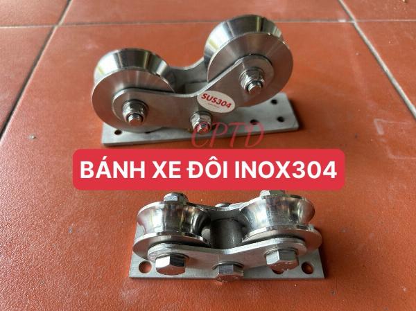 BÁNH XE ĐÔI INOX304 CỬA TRƯỢT 