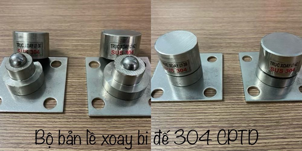 BẢN LỀ QUAY BI ĐẾ INOX 304