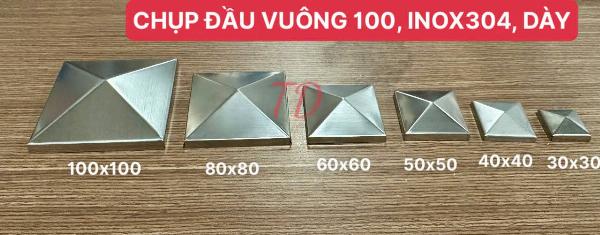 NẮP CHỤP ỐNG INOX VUÔNG HỘP