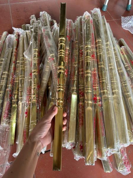 LỤC BÌNH INOX 60cm VÀNG GƯƠNG