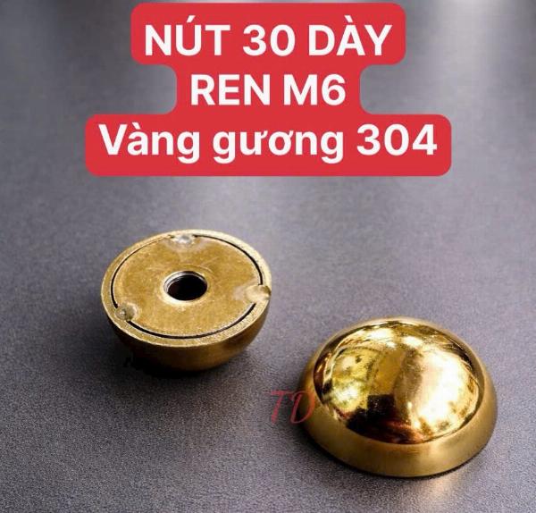 NÚT DÀY INOX 304 VÀNG GƯƠNG