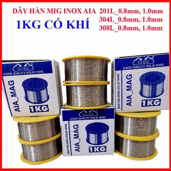 DÂY HÀN MIG AIA 0.8 INOX201L 1Kg CÓ KHÍ