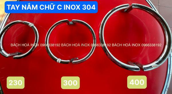 TAY NẮM CỔNG CHỮ C INOX 304