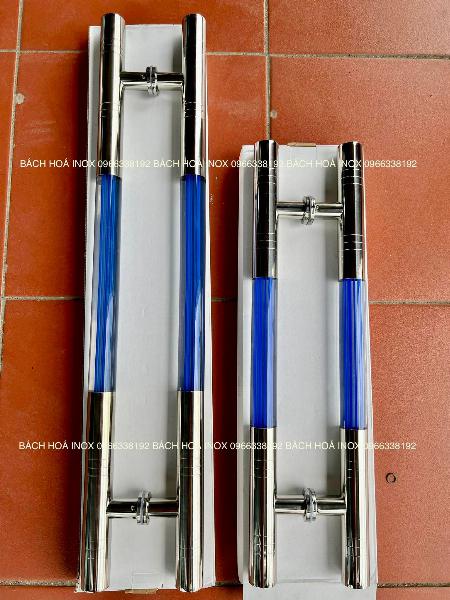 TAY NẮM CỬA THUỶ TINH BỌT XANH INOX 304