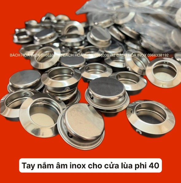 TAY NẮM ÂM INOX CỬA LÙA PHI 40