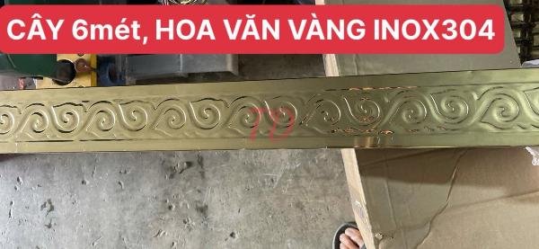 HỘP HOA VĂN VÀNG INOX304, VUÔNG 100 (CÂY 6m)