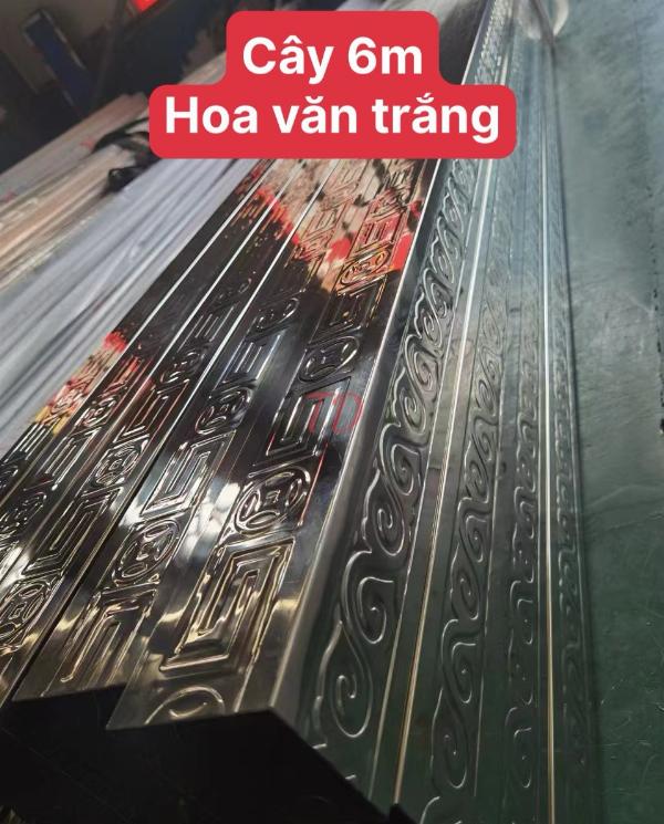 HỘP HOA VĂN TRẮNG INOX304, VUÔNG 100 (CÂY 6m)
