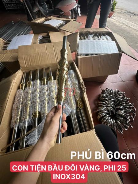 CON TIỆN ĐÔI VÀNG INOX304 (Phủ bì 60cm)