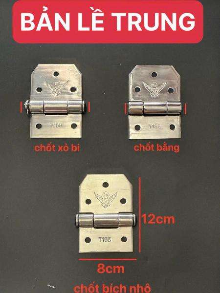 BẢN LỀ XE TẢI BÍT ĐẦU NHÔ INOX304 LOẠI TRUNG (8cm)
