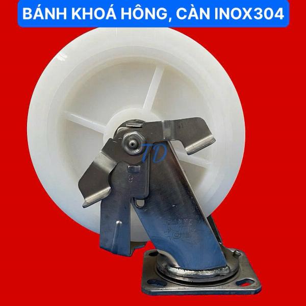 BÁNH XE KHOÁ HÔNG, CÀN INOX304